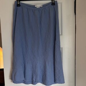 Cut Loose 100% Linen A-Line Skirt in Soft Blue
